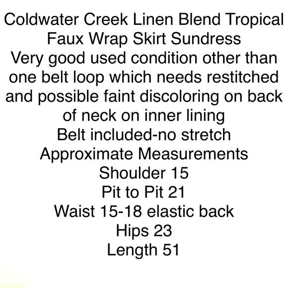 Coldwater Creek Sundress Midi Women's Multicolor Floral Faux Wrap Skirt Size 14 - Picture 9 of 15